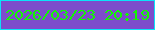 文字の大きさ：4、枠の色：0be3f8、背景の色：7d4ccb、文字の色：13f802 無料ブログパーツのブログ時計
