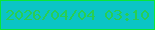 文字の大きさ：3、枠の色：0be637、背景の色：0bc5c5、文字の色：28ce53 無料ブログパーツのブログ時計