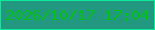 文字の大きさ：4、枠の色：0be999、背景の色：229881、文字の色：03c01a 無料ブログパーツのブログ時計