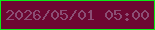 文字の大きさ：2、枠の色：0bea17、背景の色：6c0732、文字の色：8b4e74 無料ブログパーツのブログ時計