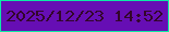 文字の大きさ：4、枠の色：0beaa6、背景の色：660eb4、文字の色：33062b 無料ブログパーツのブログ時計