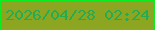 文字の大きさ：1、枠の色：0bec23、背景の色：8ca621、文字の色：27ab50 無料ブログパーツのブログ時計