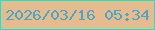 文字の大きさ：3、枠の色：0becc8、背景の色：e6bb90、文字の色：44a8c6 無料ブログパーツのブログ時計