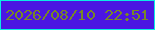 文字の大きさ：5、枠の色：0bece4、背景の色：4b16e2、文字の色：788726 無料ブログパーツのブログ時計
