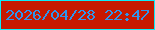 文字の大きさ：1、枠の色：0becf9、背景の色：c61901、文字の色：2e95ee 無料ブログパーツのブログ時計