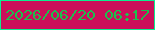 文字の大きさ：4、枠の色：0bee8f、背景の色：cb0f5a、文字の色：1cc04d 無料ブログパーツのブログ時計