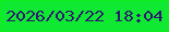 文字の大きさ：4、枠の色：0bef1d、背景の色：10e932、文字の色：2d196e 無料ブログパーツのブログ時計