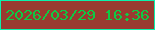 文字の大きさ：5、枠の色：0bf1ab、背景の色：993a30、文字の色：0eca44 無料ブログパーツのブログ時計