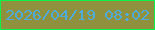 文字の大きさ：2、枠の色：0bf249、背景の色：8f913f、文字の色：4facd8 無料ブログパーツのブログ時計