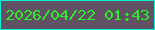文字の大きさ：1、枠の色：0bf2d0、背景の色：605264、文字の色：2eeb2b 無料ブログパーツのブログ時計