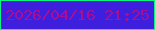 文字の大きさ：5、枠の色：0bf67f、背景の色：3e1fdd、文字の色：a71096 無料ブログパーツのブログ時計