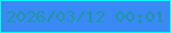 文字の大きさ：4、枠の色：0bf8f1、背景の色：3b89f4、文字の色：1d96a6 無料ブログパーツのブログ時計