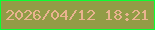 文字の大きさ：3、枠の色：0bfe33、背景の色：929c46、文字の色：e9b390 無料ブログパーツのブログ時計