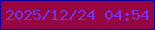文字の大きさ：2、枠の色：0c009e、背景の色：940543、文字の色：7a32f0 無料ブログパーツのブログ時計