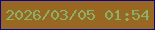 文字の大きさ：5、枠の色：0c0391、背景の色：986722、文字の色：89b169 無料ブログパーツのブログ時計