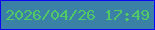 文字の大きさ：2、枠の色：0c03fb、背景の色：3b81a5、文字の色：50ca64 無料ブログパーツのブログ時計