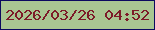 文字の大きさ：5、枠の色：0c095f、背景の色：a9c692、文字の色：7d1b29 無料ブログパーツのブログ時計