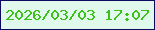 文字の大きさ：2、枠の色：0c0a60、背景の色：e1f8ec、文字の色：3cc118 無料ブログパーツのブログ時計