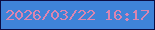 文字の大きさ：3、枠の色：0c0d43、背景の色：3f83d8、文字の色：db85b0 無料ブログパーツのブログ時計