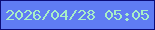文字の大きさ：3、枠の色：0c0d78、背景の色：607cf3、文字の色：a8eec7 無料ブログパーツのブログ時計