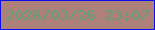 文字の大きさ：2、枠の色：0c0df0、背景の色：ae807a、文字の色：619f78 無料ブログパーツのブログ時計