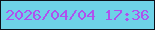 文字の大きさ：4、枠の色：0c0f18、背景の色：6ed2e7、文字の色：af51ee 無料ブログパーツのブログ時計