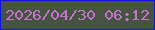 文字の大きさ：1、枠の色：0c11f3、背景の色：44543f、文字の色：ca70d2 無料ブログパーツのブログ時計