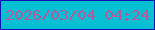 文字の大きさ：1、枠の色：0c13b0、背景の色：07bfd2、文字の色：b9579f 無料ブログパーツのブログ時計