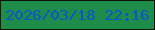 文字の大きさ：3、枠の色：0c1501、背景の色：1e8d4a、文字の色：0c55ce 無料ブログパーツのブログ時計