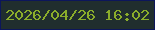 文字の大きさ：3、枠の色：0c165b、背景の色：202e2e、文字の色：8bad2b 無料ブログパーツのブログ時計