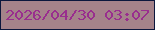 文字の大きさ：4、枠の色：0c173d、背景の色：a5838a、文字の色：992e8e 無料ブログパーツのブログ時計