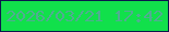 文字の大きさ：5、枠の色：0c174d、背景の色：11e04b、文字の色：51ac92 無料ブログパーツのブログ時計