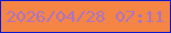 文字の大きさ：3、枠の色：0c18cf、背景の色：f58544、文字の色：aa73c5 無料ブログパーツのブログ時計