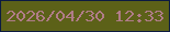 文字の大きさ：4、枠の色：0c1a41、背景の色：5c6118、文字の色：b07c88 無料ブログパーツのブログ時計