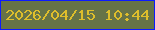 文字の大きさ：5、枠の色：0c1aff、背景の色：667347、文字の色：debe2c 無料ブログパーツのブログ時計