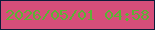 文字の大きさ：5、枠の色：0c1c3a、背景の色：d64e7a、文字の色：5bb334 無料ブログパーツのブログ時計