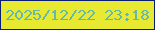 文字の大きさ：2、枠の色：0c1e74、背景の色：e8ea31、文字の色：64b8b2 無料ブログパーツのブログ時計