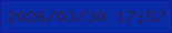 文字の大きさ：2、枠の色：0c1e9c、背景の色：092ba6、文字の色：2b1f54 無料ブログパーツのブログ時計