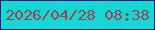 文字の大きさ：3、枠の色：0c1f70、背景の色：17d7d6、文字の色：9a4256 無料ブログパーツのブログ時計