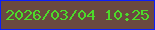 文字の大きさ：5、枠の色：0c1ffb、背景の色：6a4940、文字の色：4ddb2a 無料ブログパーツのブログ時計