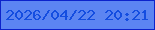 文字の大きさ：1、枠の色：0c23cb、背景の色：5c85f2、文字の色：144de0 無料ブログパーツのブログ時計