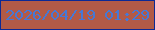 文字の大きさ：3、枠の色：0c2995、背景の色：b25a47、文字の色：4578d6 無料ブログパーツのブログ時計