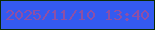 文字の大きさ：2、枠の色：0c2b01、背景の色：345af0、文字の色：8f4fa5 無料ブログパーツのブログ時計