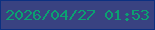 文字の大きさ：3、枠の色：0c3081、背景の色：394281、文字の色：0ba171 無料ブログパーツのブログ時計