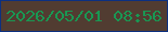 文字の大きさ：2、枠の色：0c3081、背景の色：513c31、文字の色：199753 無料ブログパーツのブログ時計