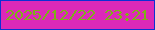 文字の大きさ：5、枠の色：0c30d4、背景の色：dc29b8、文字の色：7eb119 無料ブログパーツのブログ時計
