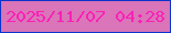 文字の大きさ：3、枠の色：0c33ce、背景の色：d975b8、文字の色：fa20b6 無料ブログパーツのブログ時計