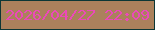 文字の大きさ：5、枠の色：0c3735、背景の色：ab815c、文字の色：eb49b9 無料ブログパーツのブログ時計