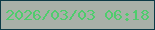 文字の大きさ：3、枠の色：0c3a46、背景の色：a8b0a8、文字の色：4fcc6d 無料ブログパーツのブログ時計