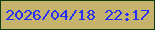 文字の大きさ：3、枠の色：0c3b0b、背景の色：c5b26c、文字の色：232dfc 無料ブログパーツのブログ時計